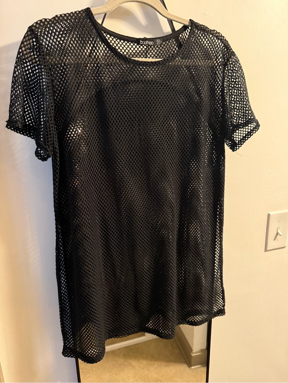 Boohoo Mesh Fishnet Oversized Tshirt